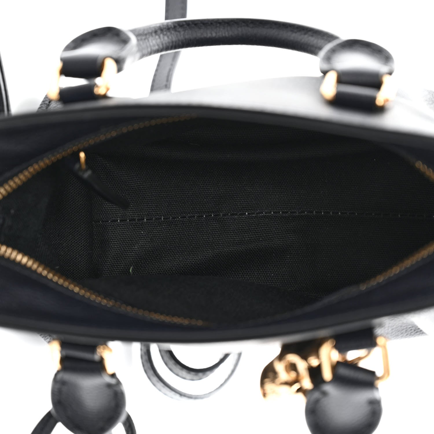 Alexander McQueen Pebbled Calfskin Mini Padlock Tote Black 5 of 10