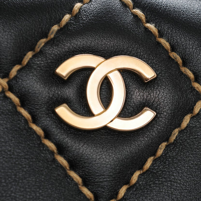 Chanel Calfskin Contrast Stitch Surpique Bowler Black 9 of 9