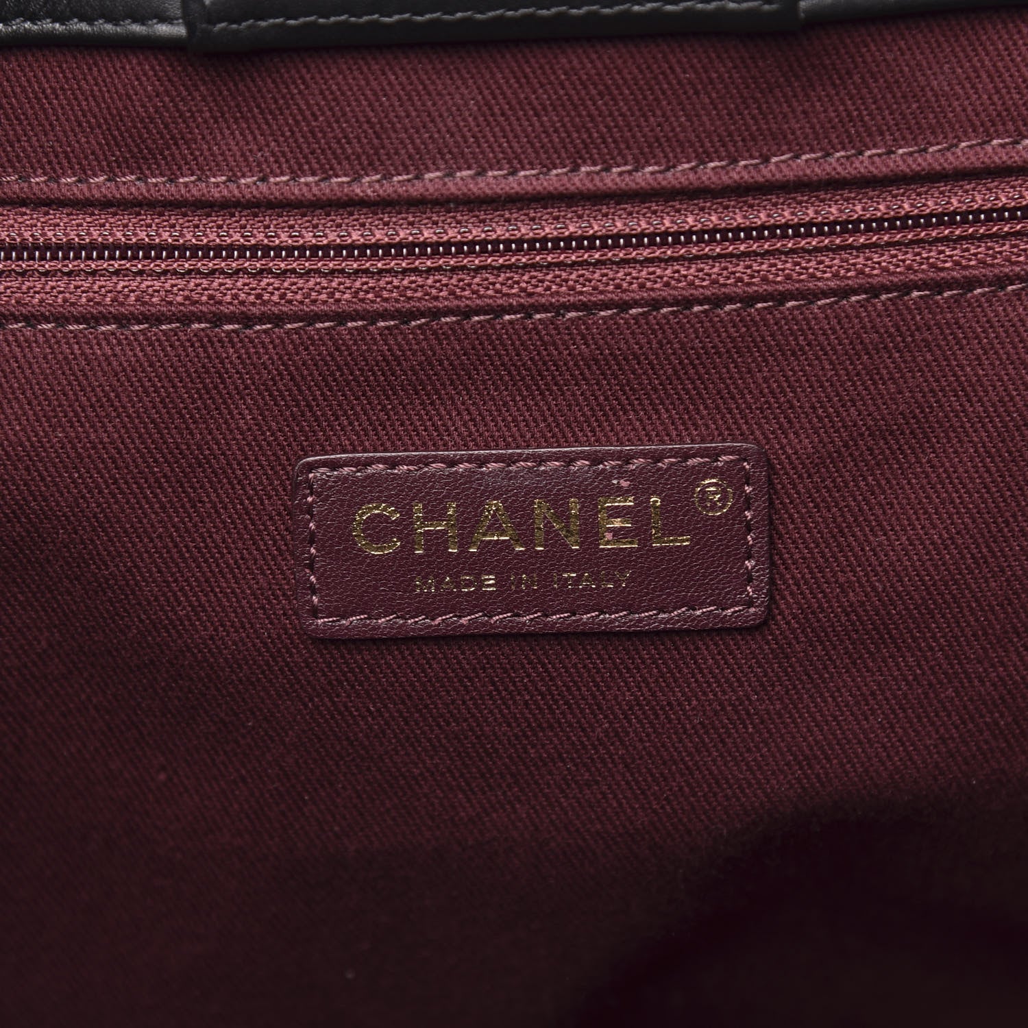 Chanel Aged Calfskin Chevron Large Coco Handle Shopping Tote Black 6 of 13