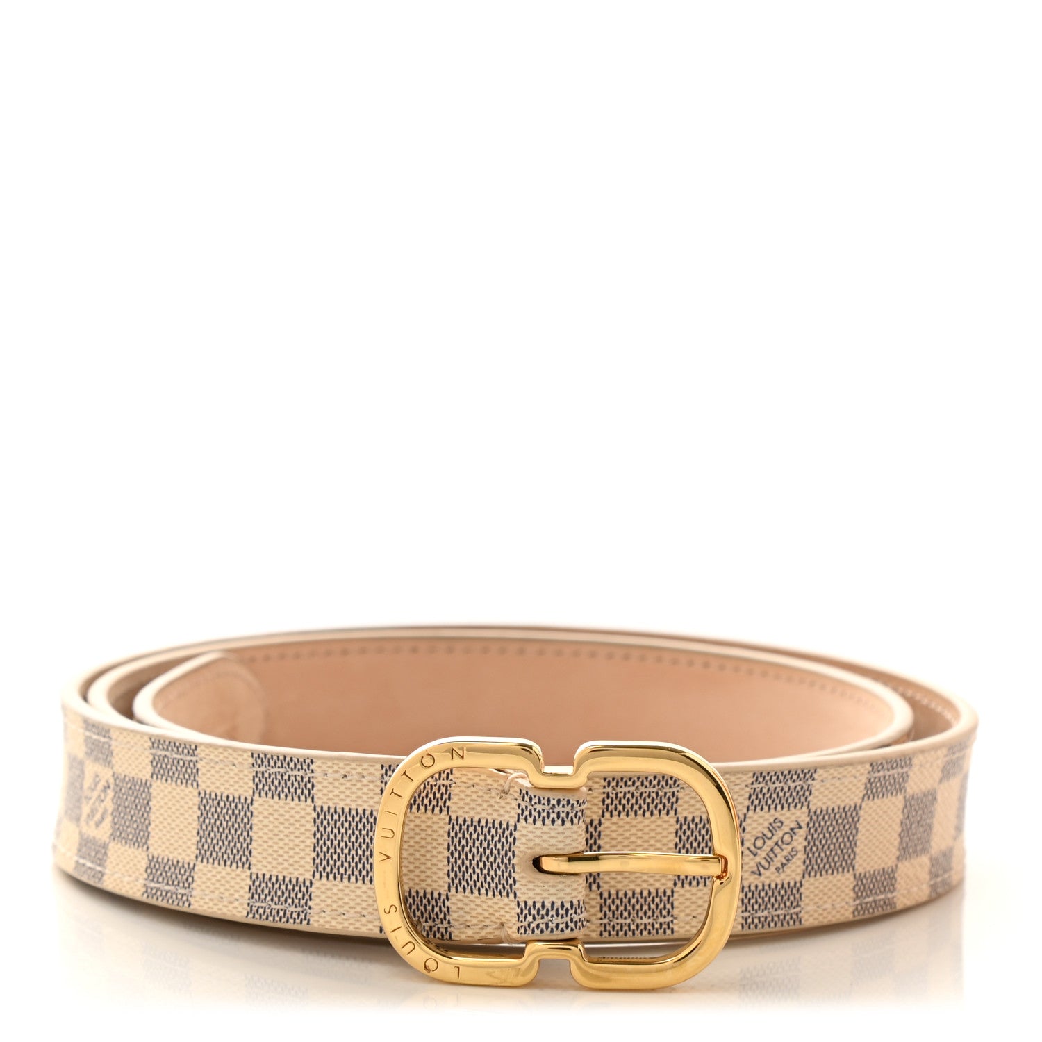 Louis Vuitton Damier Azur 25mm Belt 85 34 1 of 7