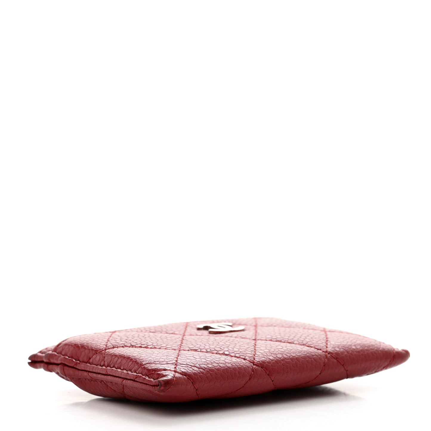 Caviar Quilted Card Holder Red