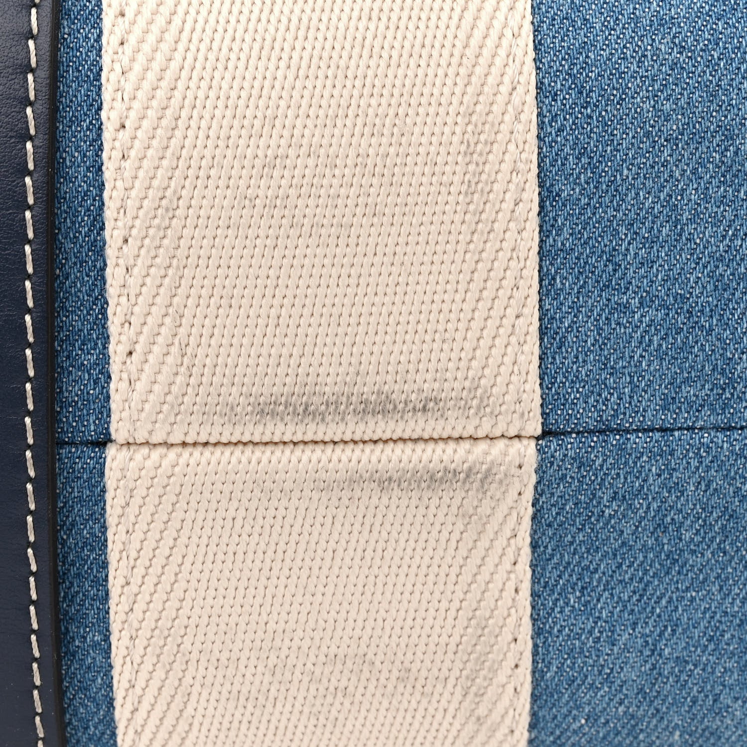 Chloe Denim Shiny Calfskin Medium Woody Ribbon Tote Navy 15 of 15