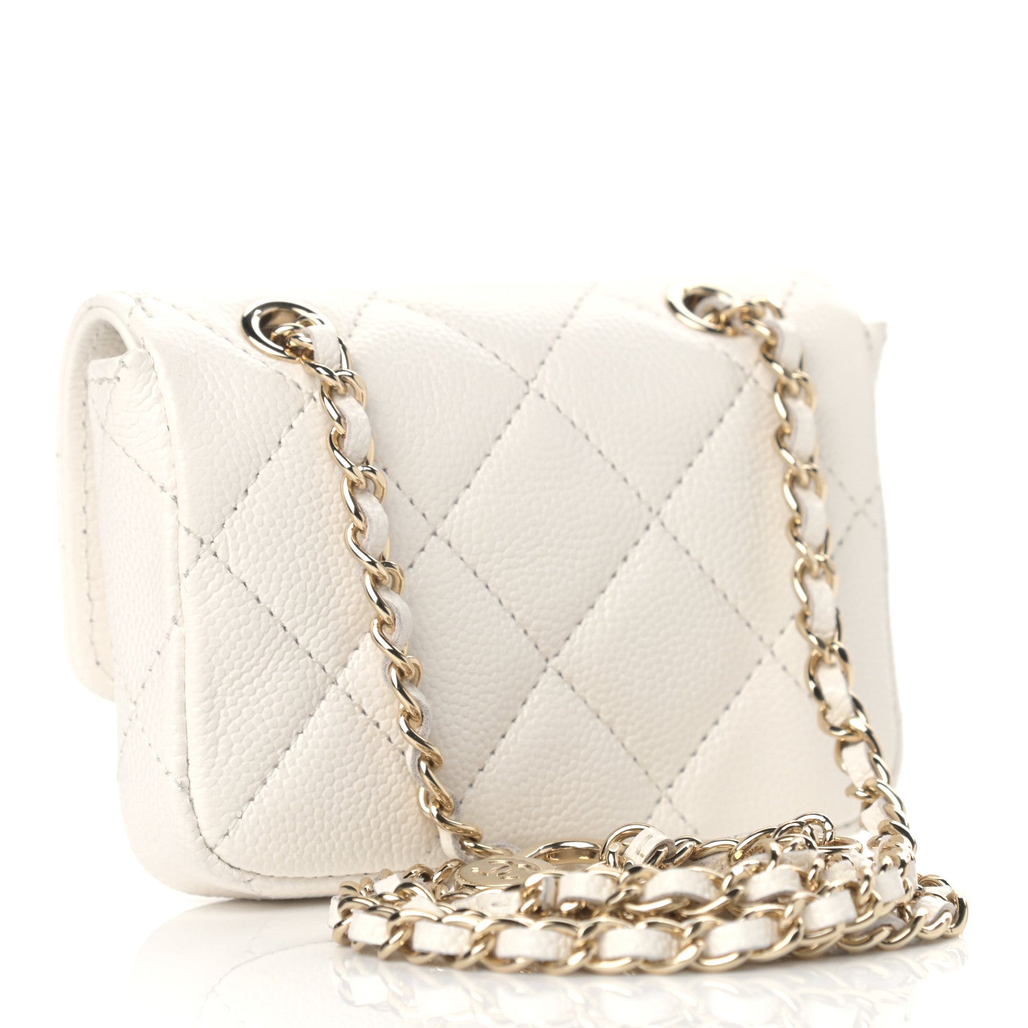 Chanel Caviar Quilted Belt Bag White 3 of 13