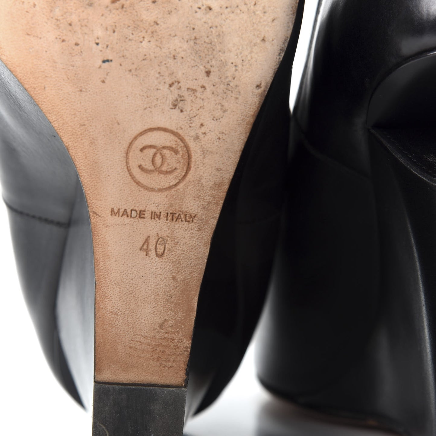 Lambskin Pearl CC Ankle Boots 40 Black