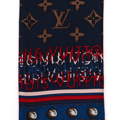 Louis Vuitton Silk Monogram Map Bandeau Petrole Blue 3 of 3