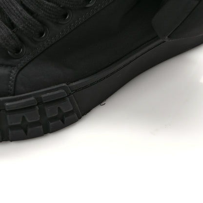 Prada Re-Nylon Gabardine Metal Triangle Logo Wheel Pouch Pocket High Top Sneakers 37.5 Black 10 of 10
