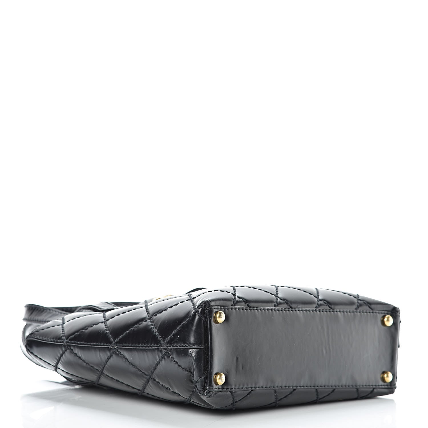 Chanel Calfskin Quilted Small Surpique Stitch Tote Black 4 of 19
