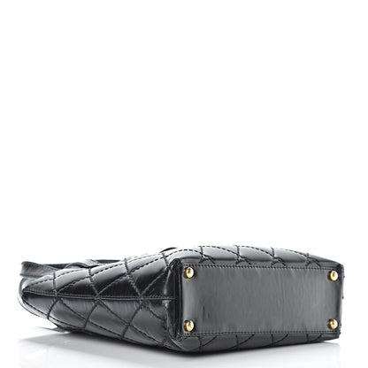 Chanel Calfskin Quilted Small Surpique Stitch Tote Black 4 of 19