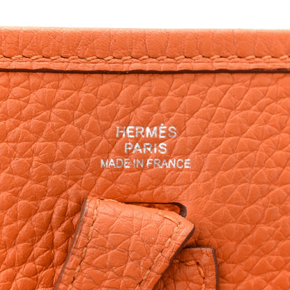 Hermes Taurillon Clemence Amazone Evelyne TPM Orange Peony 6 of 11