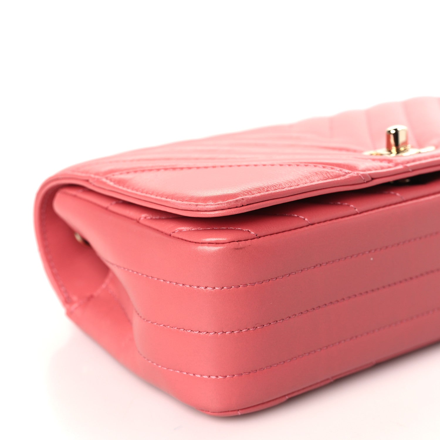 Chanel Calfskin Chevron Quilted Mini Statement Flap Pink 8 of 10