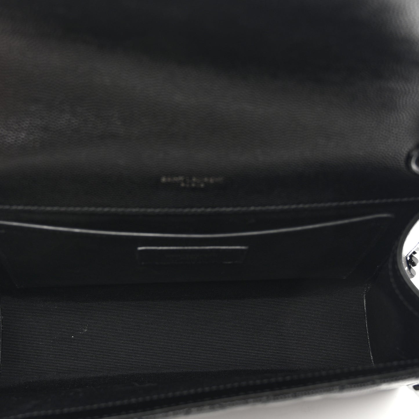 Grain De Poudre Textured Mixed Matelasse Triquilt Medium Monogram Monochrome Satchel Black