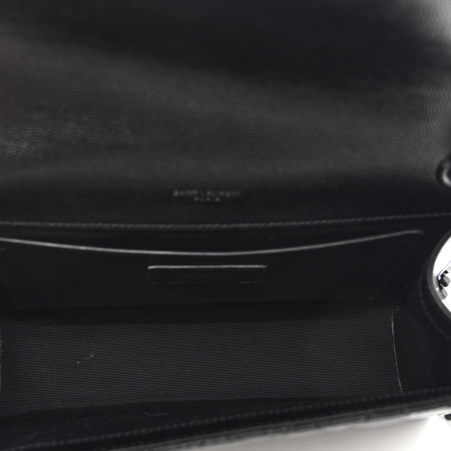 Saint Laurent Grain De Poudre Textured Mixed Matelasse Triquilt Medium Monogram Monochrome Satchel Black 5 of 11