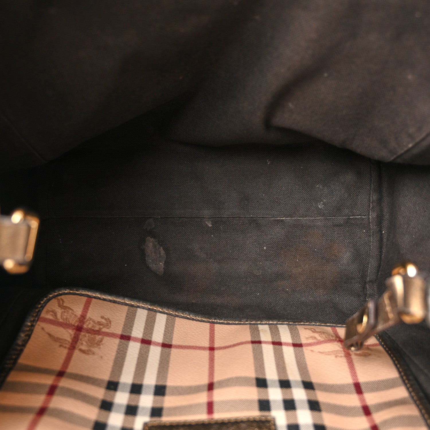 Burberry Haymarket Check Small Canterbury Tote Bronze 5 of 15