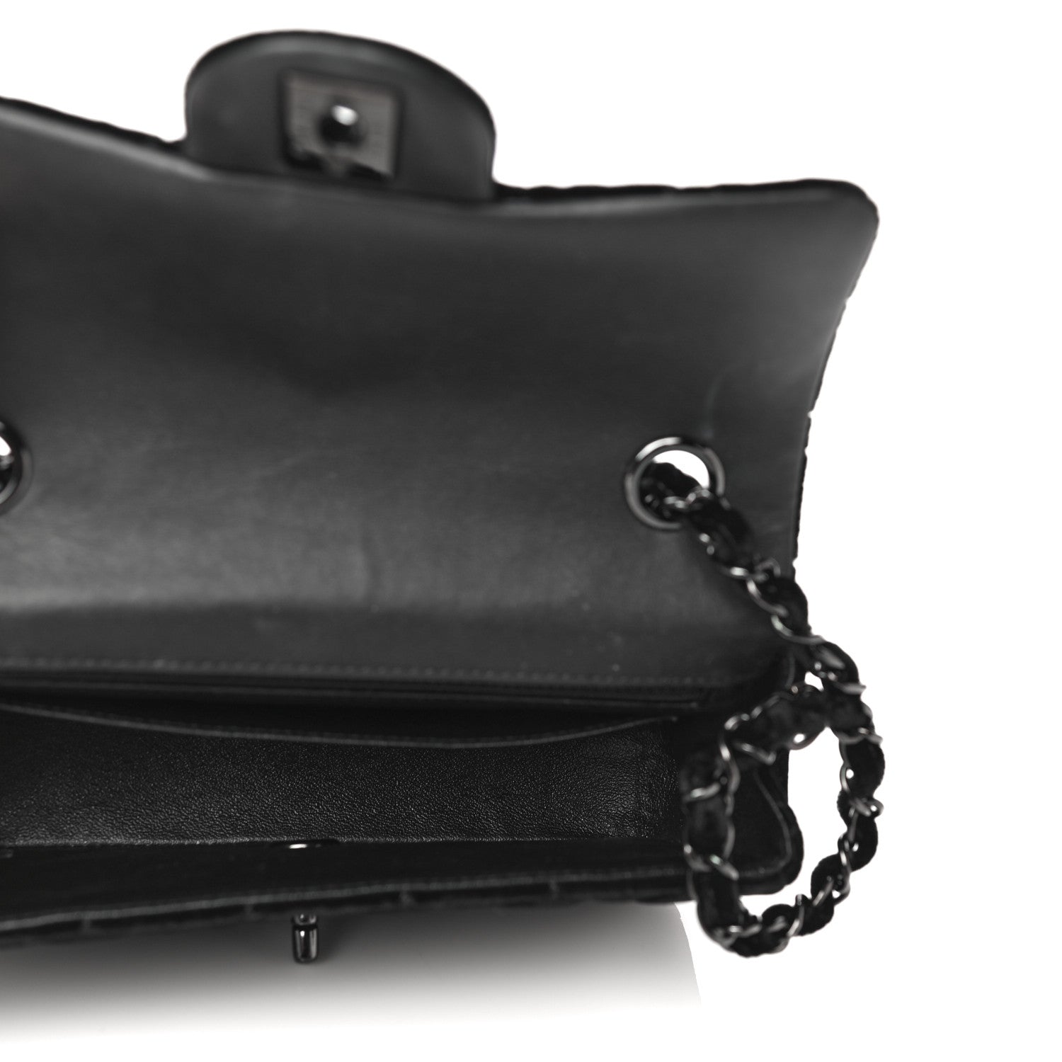 Chanel Velvet Quilted Mini Rectangular Flap So Black 4 of 15
