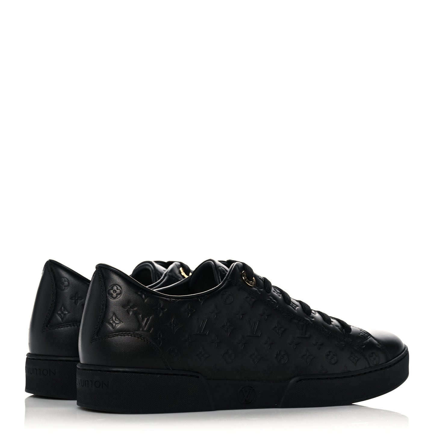Monogram Calfskin Stellar Sneakers 37 Black