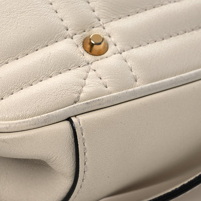 Gucci Calfskin Matelasse Studded Medium GG Marmont Shoulder Bag White 14 of 16