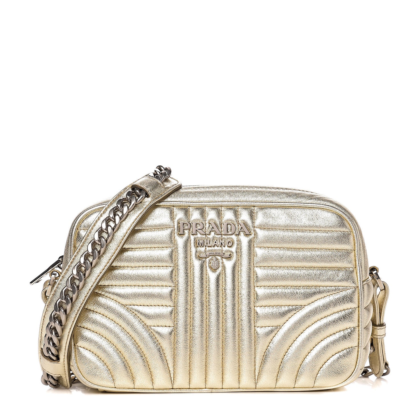 Metallic Nappa Impunture Diagramme Crossbody Pirite