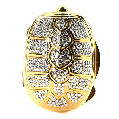 Judith Leiber Crystal Turtle Pill Box Gold 1 of 4