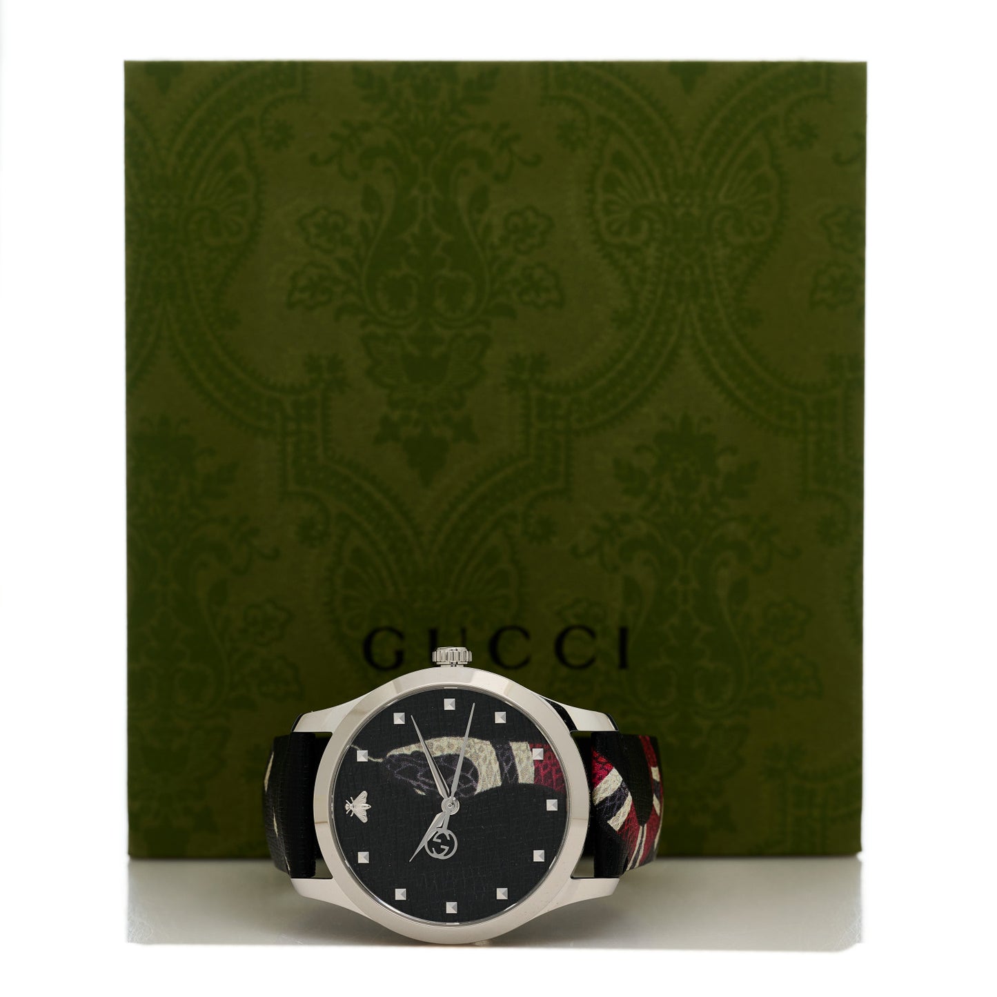 Stainless Steel Calfskin 38mm Le Marche Des Merveilles Snake Quartz Watch Black