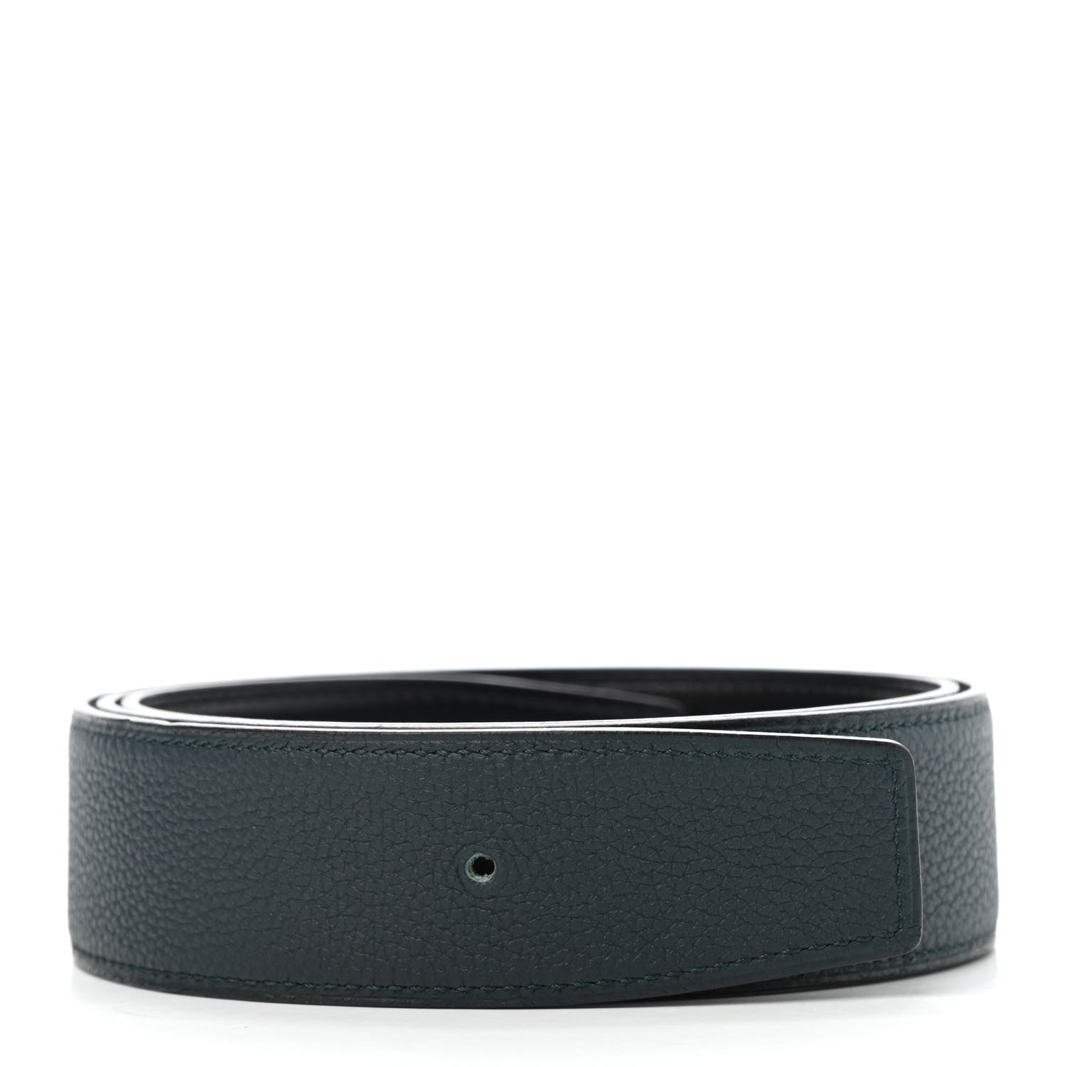 Hermes Swift Togo 32mm Belt Strap 110 Black Vert Fonce 1 of 3
