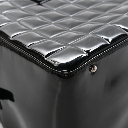 Chanel Patent Quilted Chocolate Bar Bowler Black 11 of 13