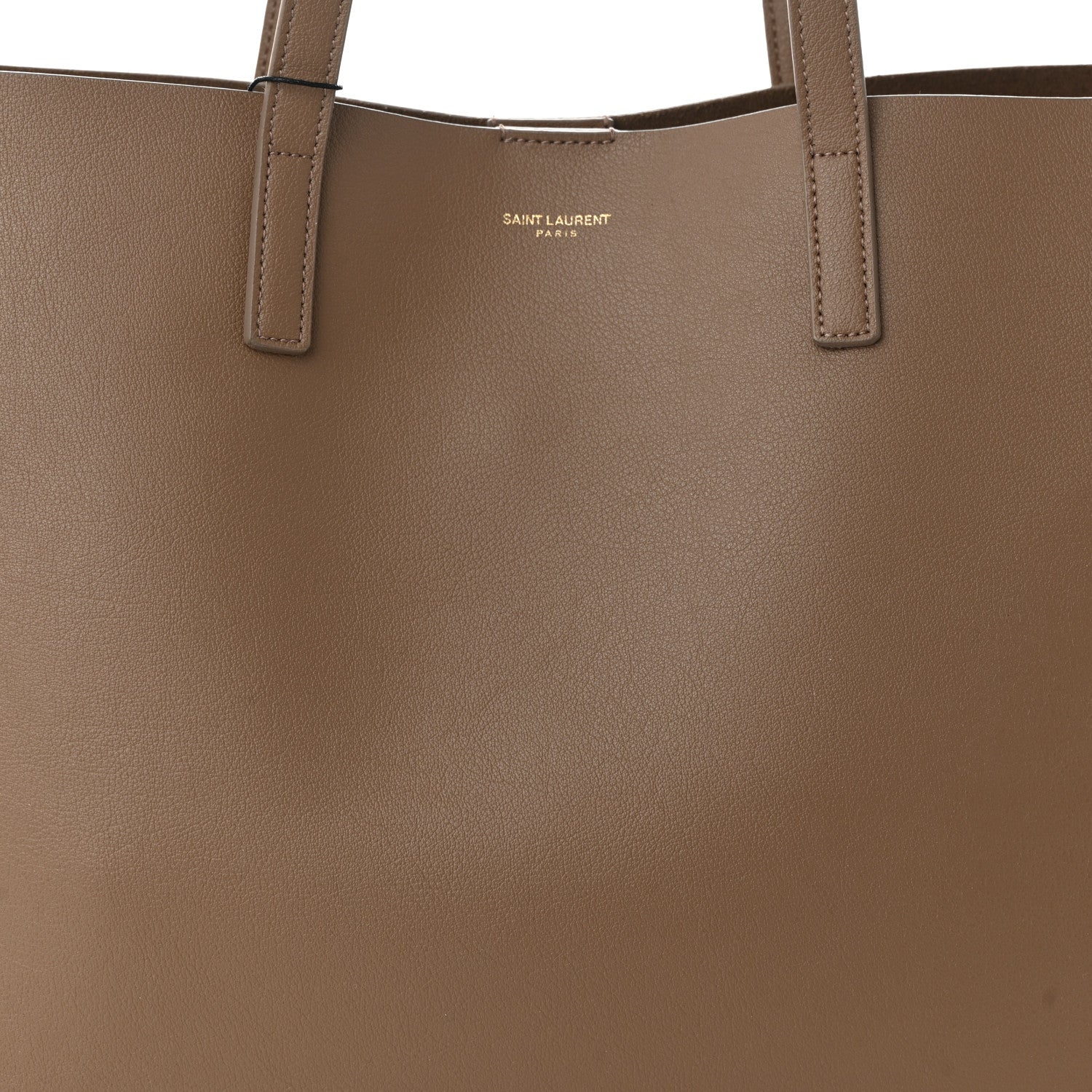 Saint Laurent Calfskin Large Shopping Tote Taupe 9 of 11