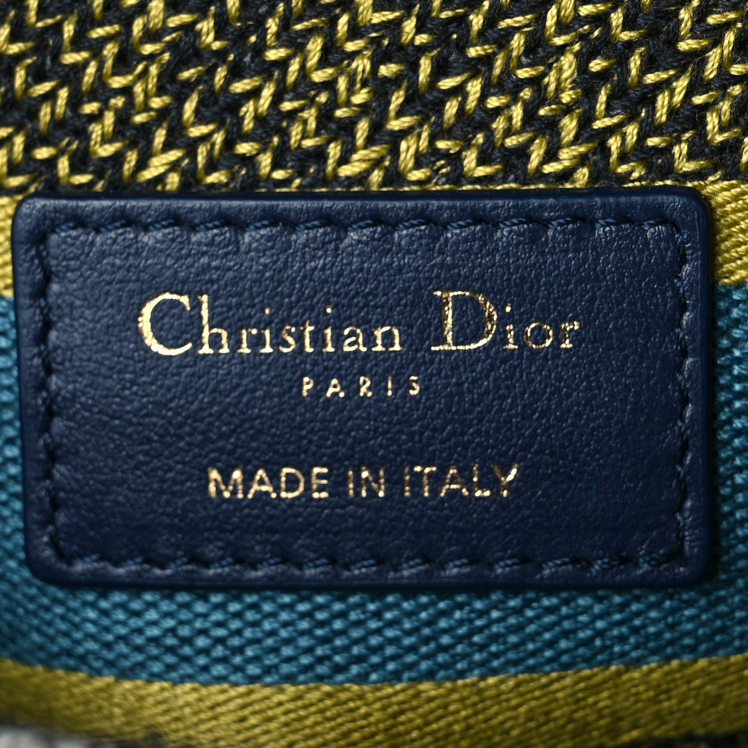Christian Dior Canvas Embroidered Zodiac Medium Lady D-Lite Blue Multicolor 6 of 8