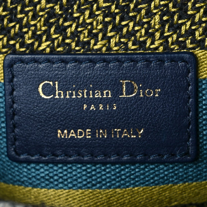 Christian Dior Canvas Embroidered Zodiac Medium Lady D-Lite Blue Multicolor 6 of 8