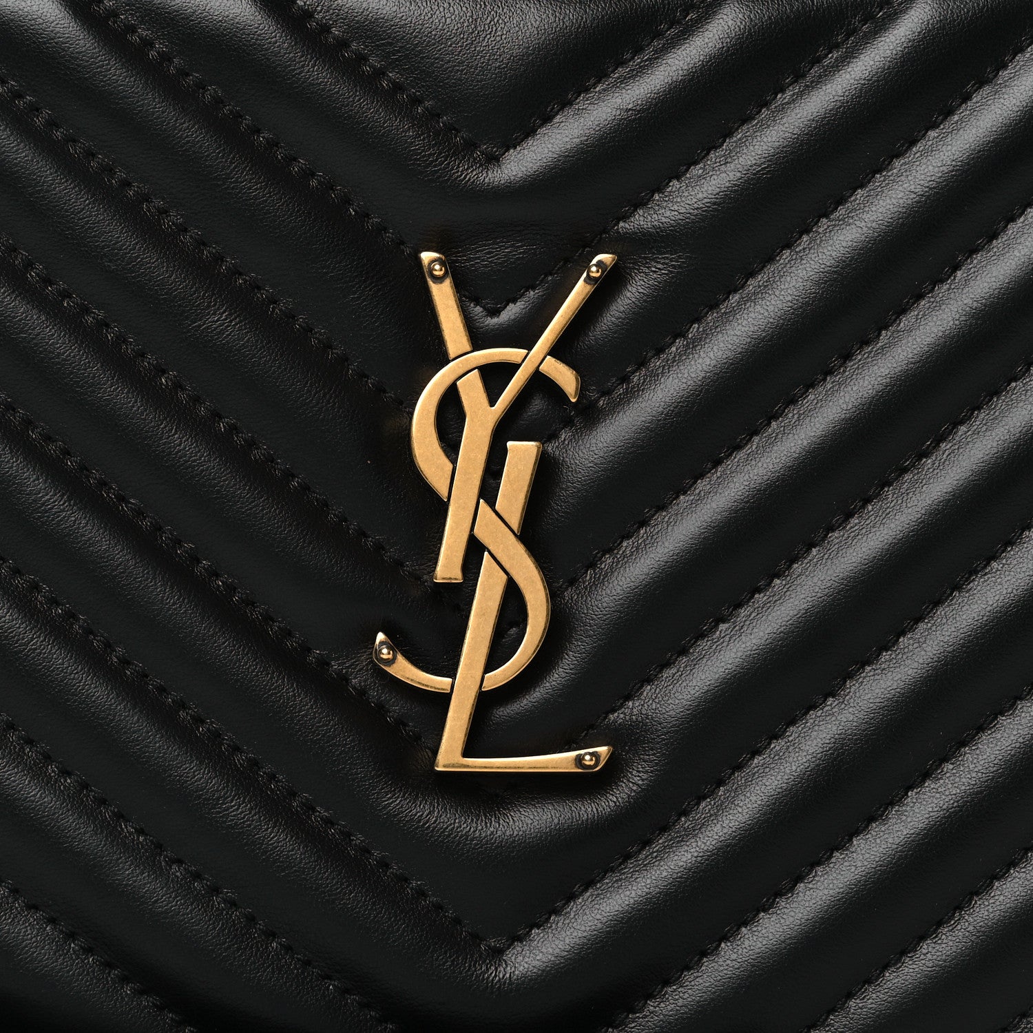 Saint Laurent Calfskin Matelasse Monogram Lou Camera Bag Black 8 of 11