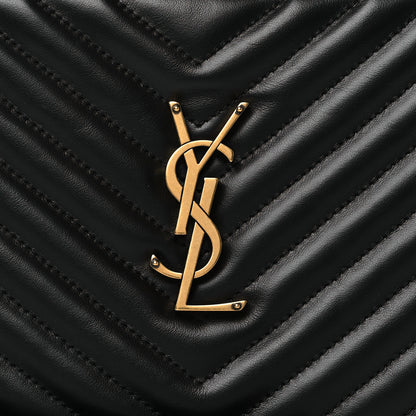 Saint Laurent Calfskin Matelasse Monogram Lou Camera Bag Black 8 of 11