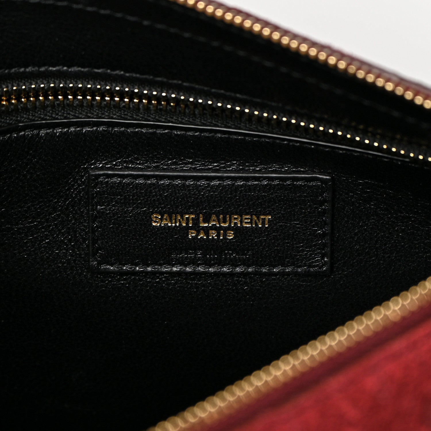 Saint Laurent Suede All-Over Monogram Crossbody Burgundy 7 of 11