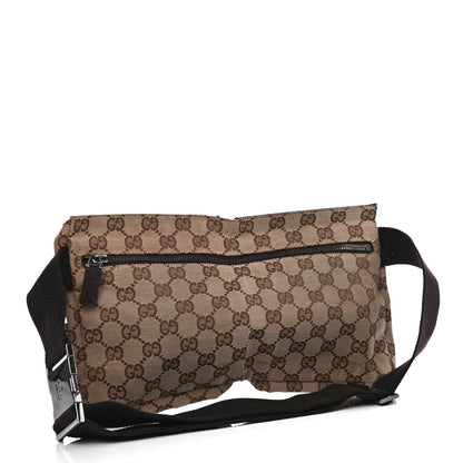 Gucci GG Monogram Double Pocket Belt Bag Dark Brown 2 of 4
