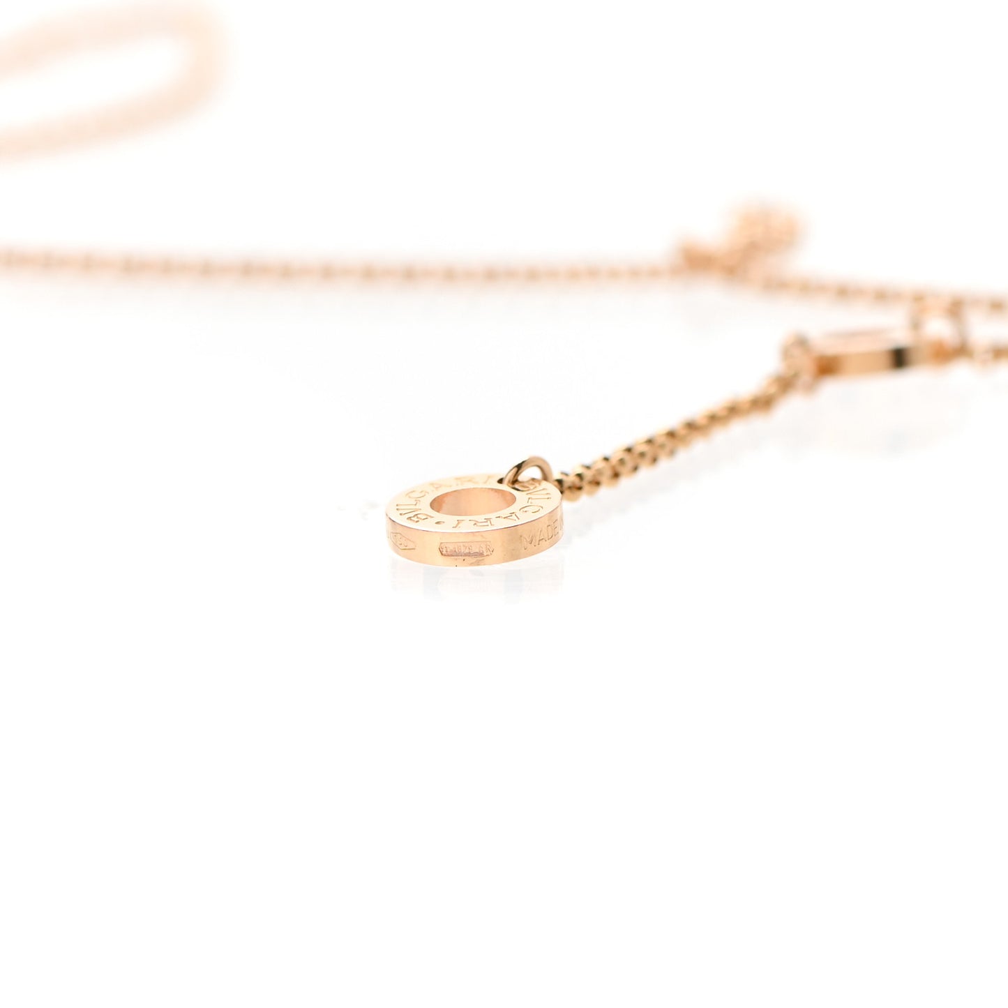 18K Rose Gold Cermet Small B.Zero1 Pendant Necklace