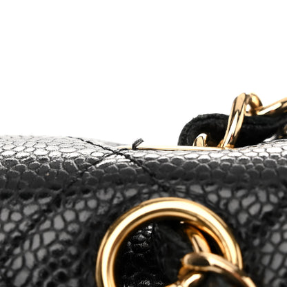 Chanel Caviar Quilted Medium Double Flap Black 12 of 12