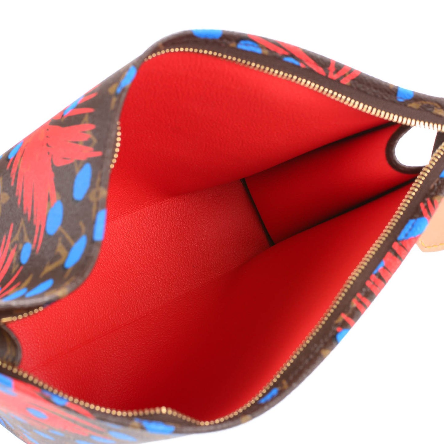 Monogram Jungle Dots Toiletry Pouch 26 Coquelicot Denim