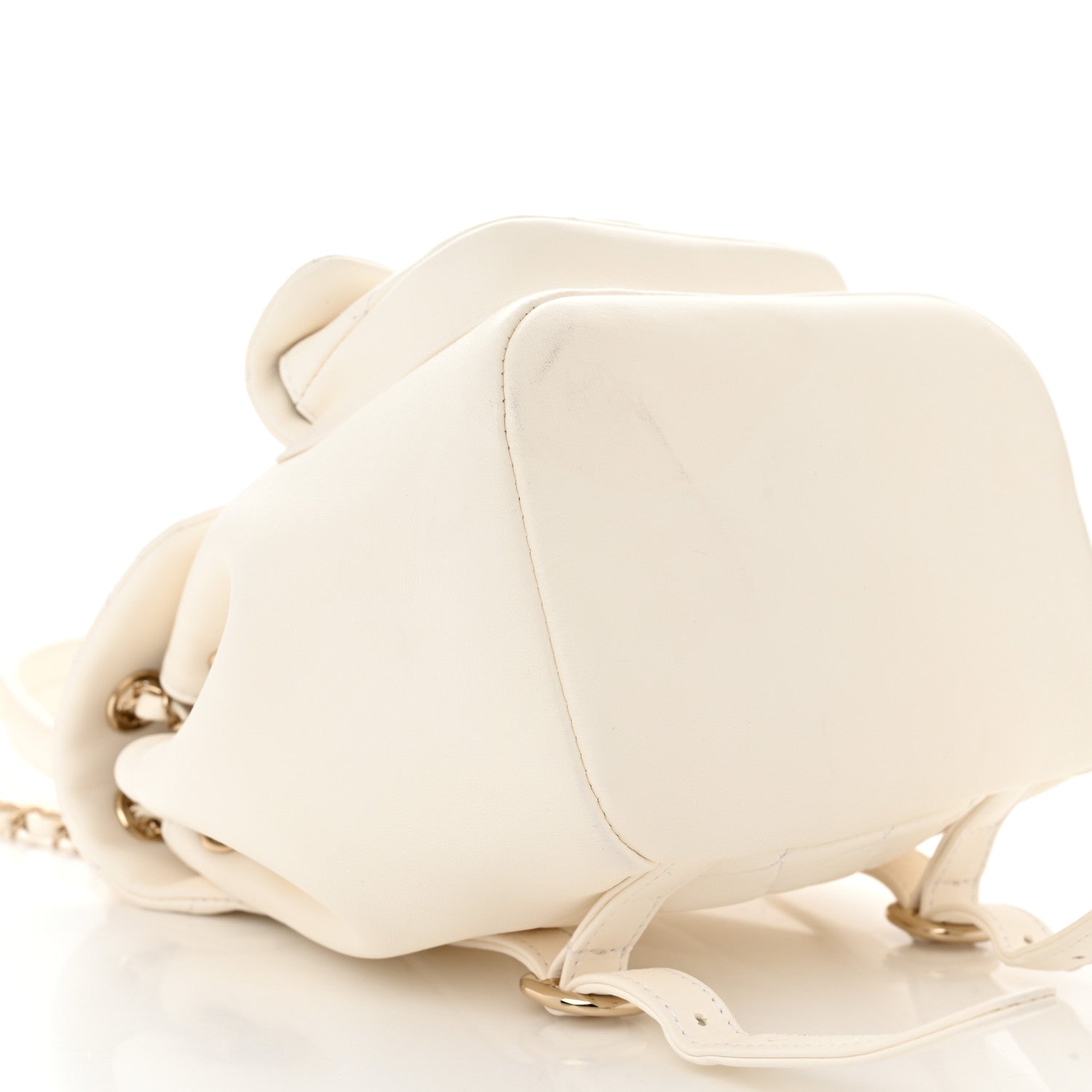 Chanel Lambskin Quilted Small Duma Drawstring Backpack White 9 of 12