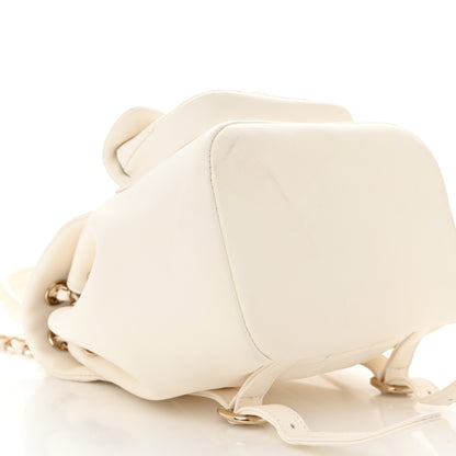 Chanel Lambskin Quilted Small Duma Drawstring Backpack White 9 of 12