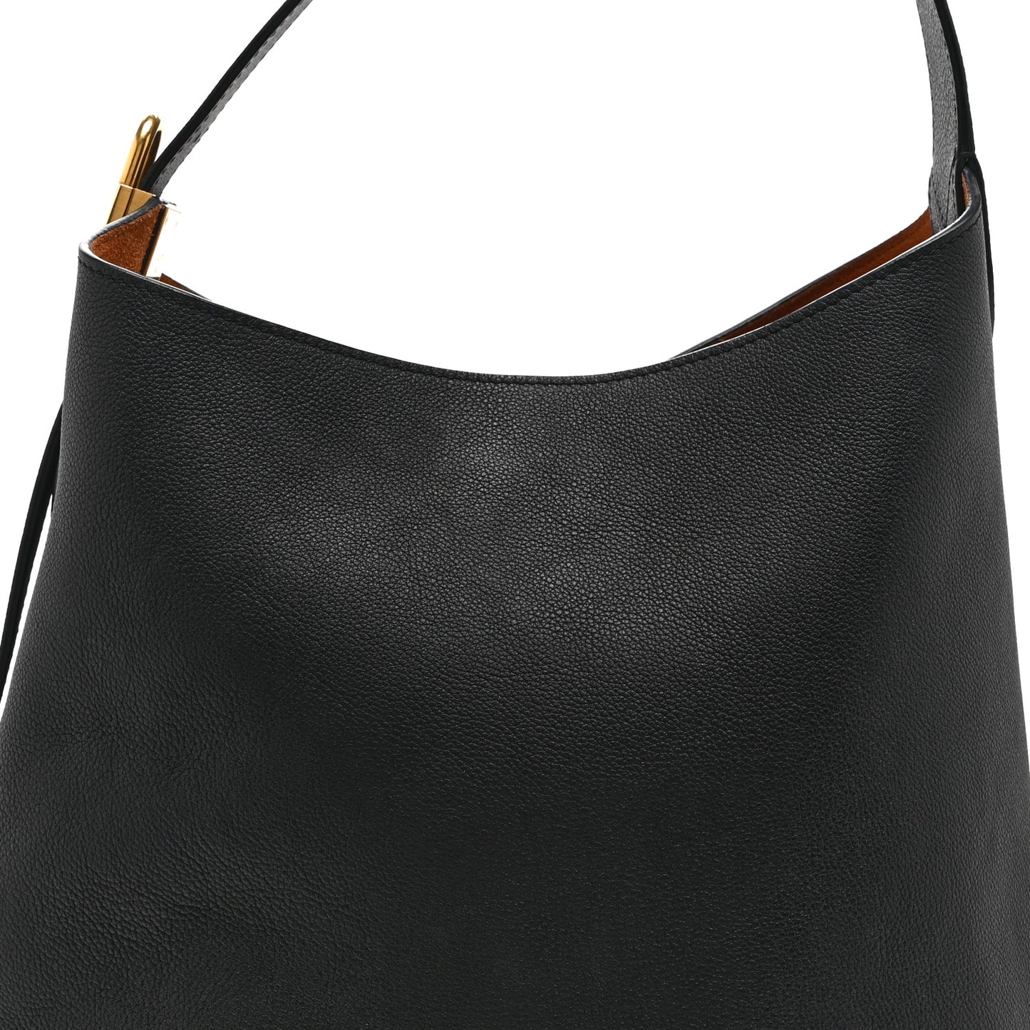 Grained Calfskin Low Key Hobo MM Black
