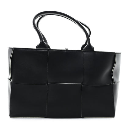 Bottega Veneta Nappa Maxi Intrecciato Small Arco Tote Black White 1 of 9