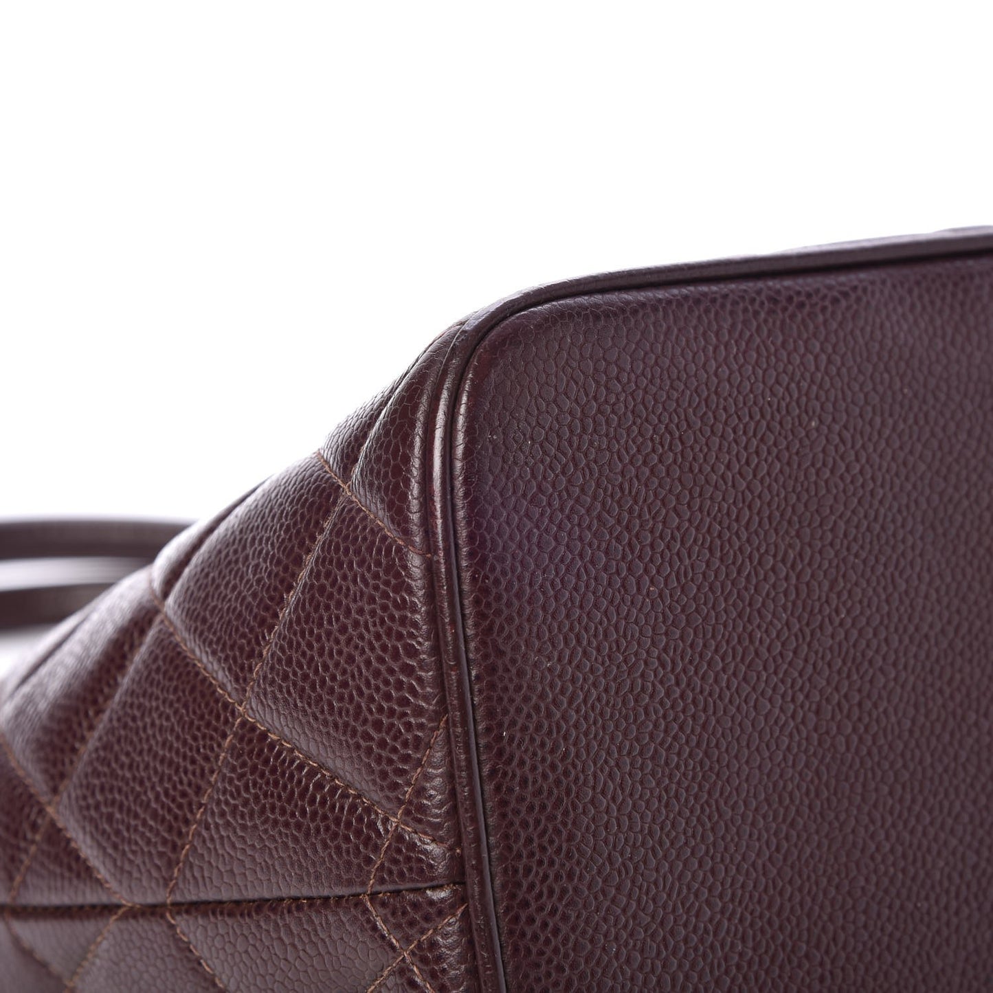Caviar Quilted Medallion Tote Bordeaux
