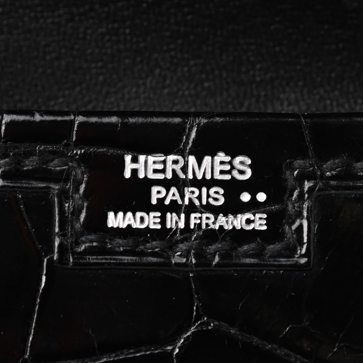 Hermes Shiny Niloticus Crocodile Jige Elan 29 Clutch Black 6 of 6
