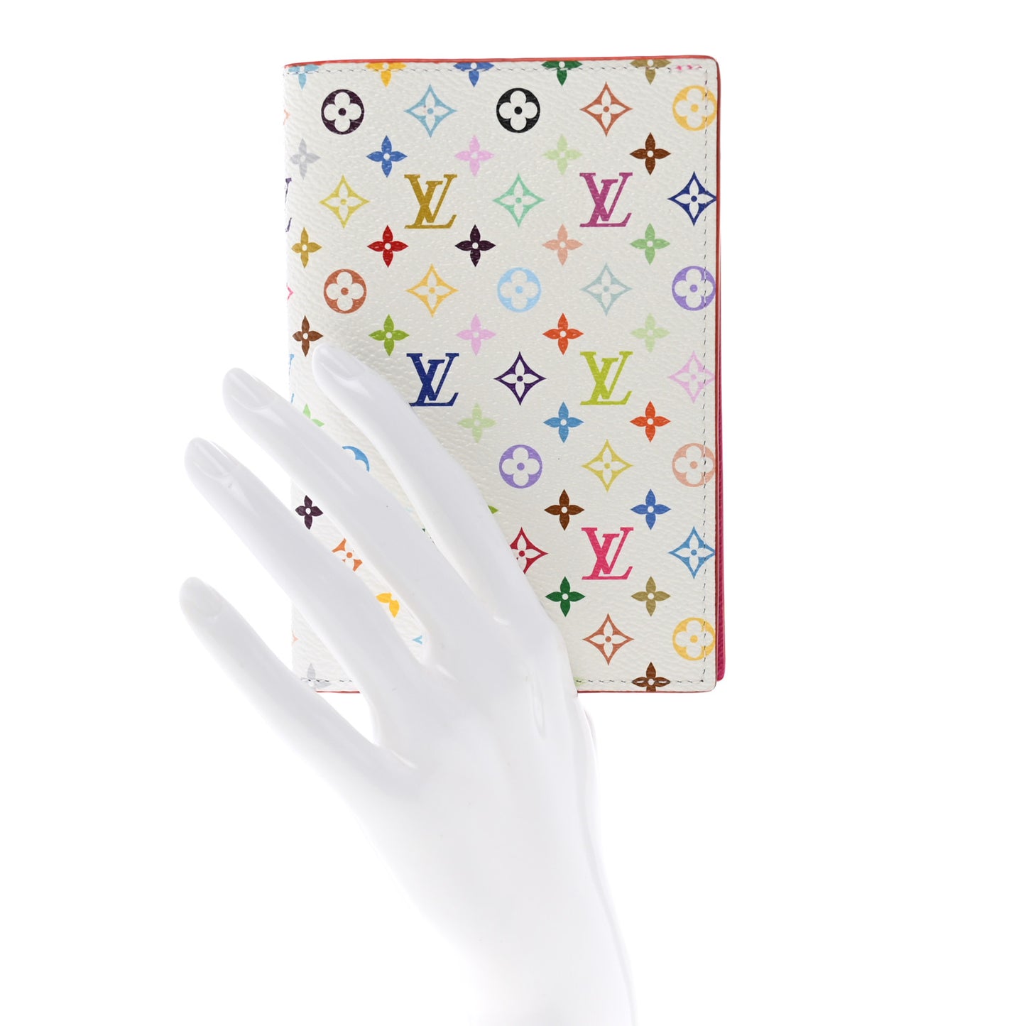 LV X TM Monogram Multicolor Passport Cover White