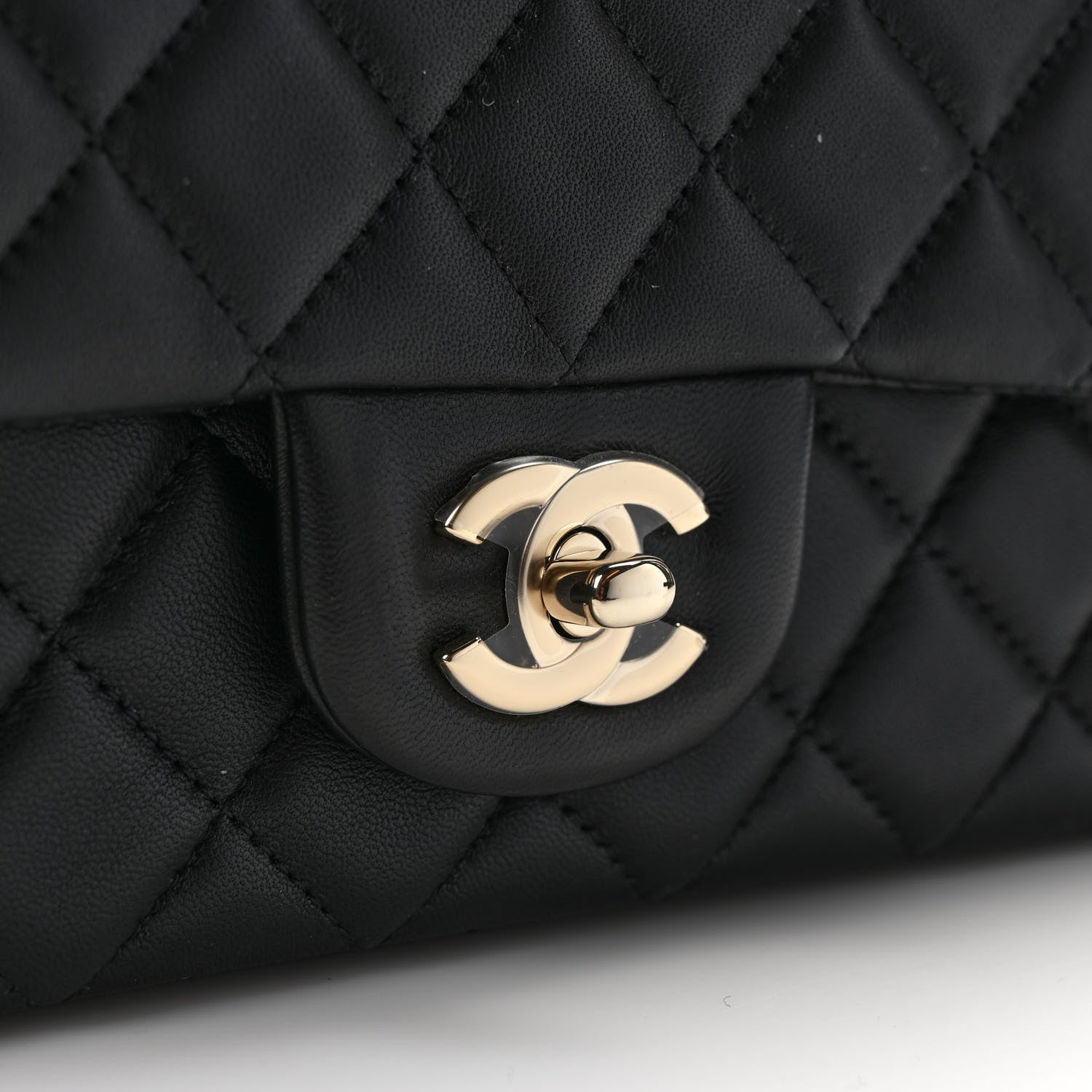 Chanel Lambskin Quilted Mini Rectangular Flap Black 10 of 11