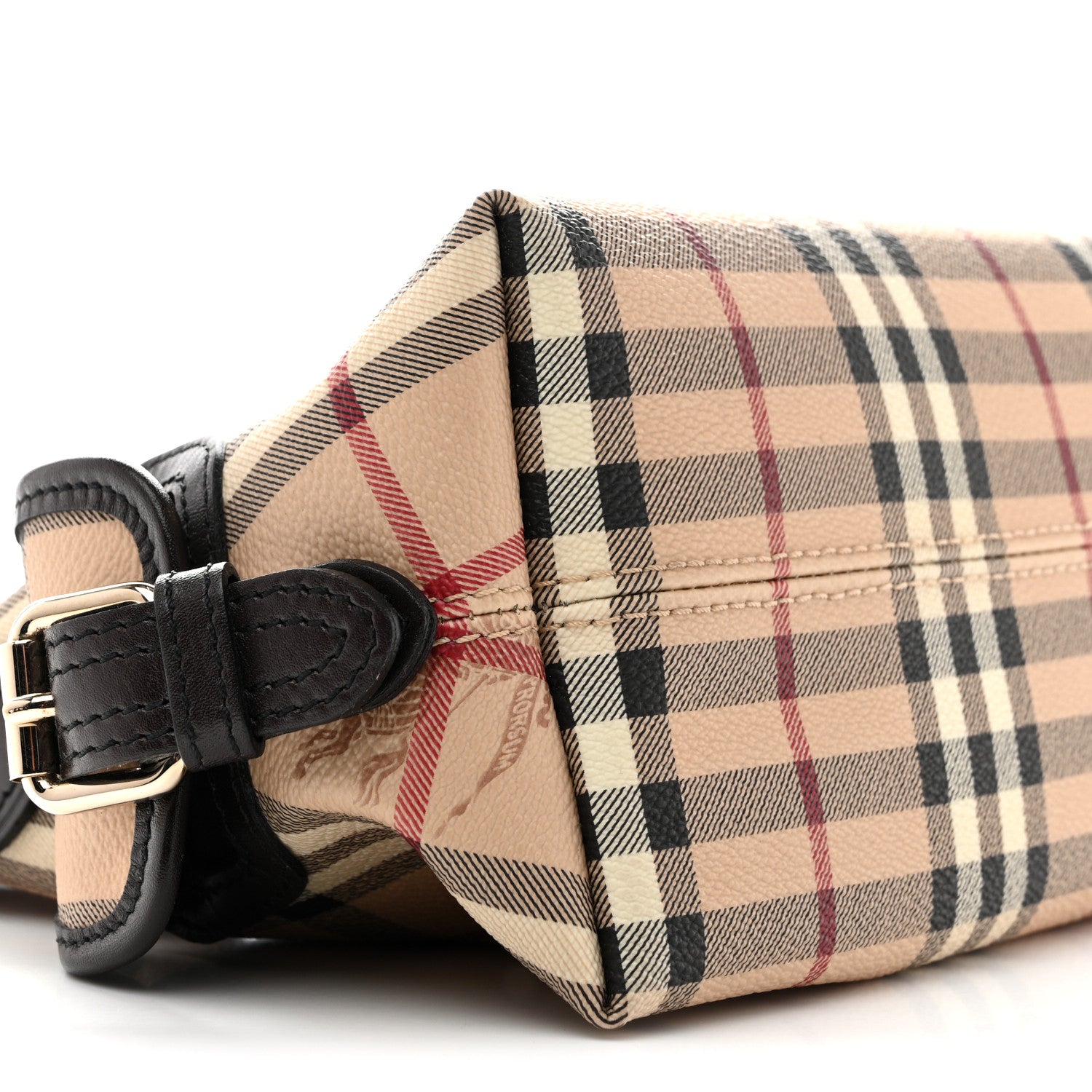 Burberry Haymarket Check Small Shoulder Bag Chocolate 1883985