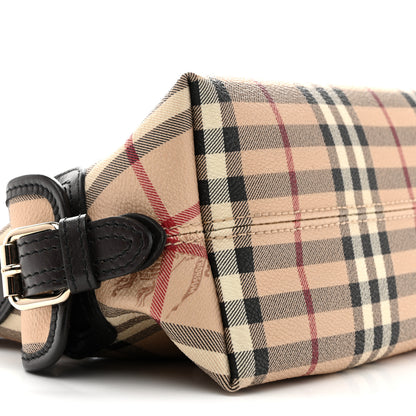 Burberry Haymarket Check Small Shoulder Bag Chocolate 9 of 12