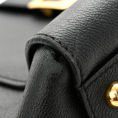 Burberry Soft Grain Calfskin Medium Buckle Tote Black 14 of 16