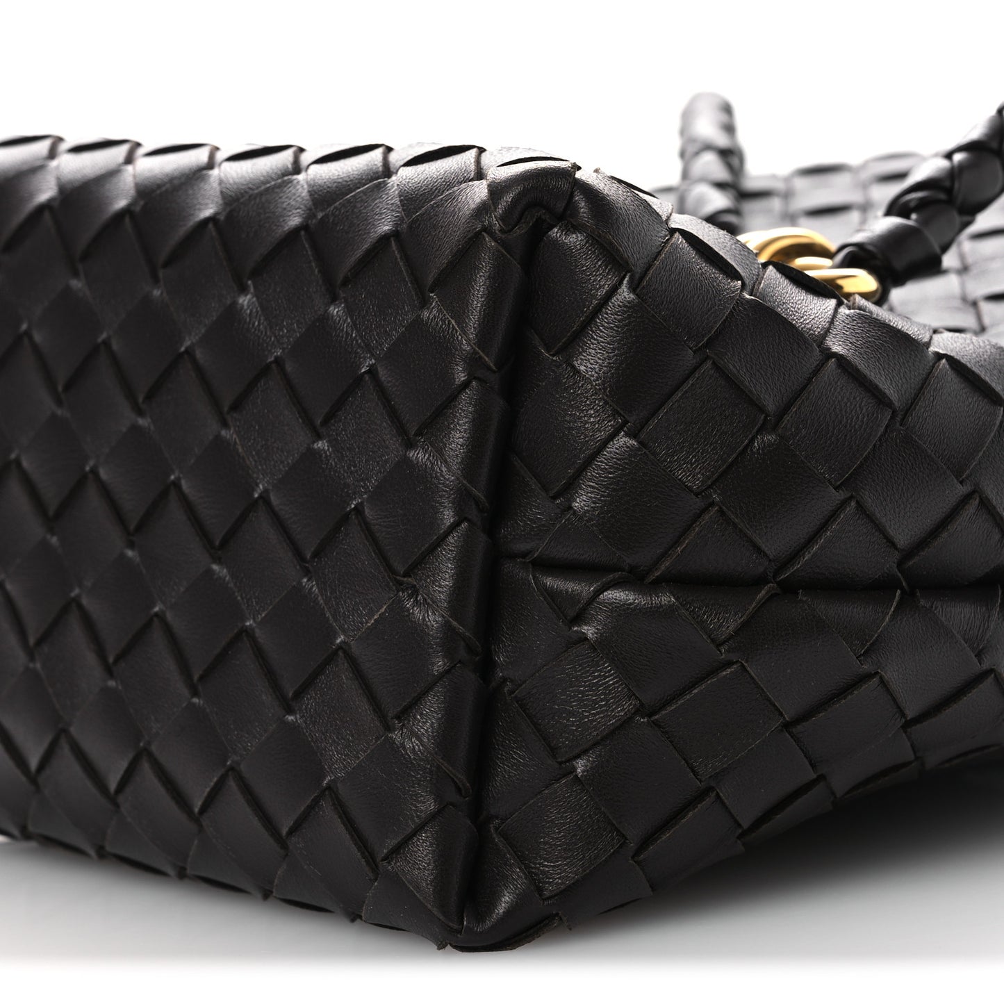 Nappa Intrecciato Small Andiamo Bucket Bag Fondant