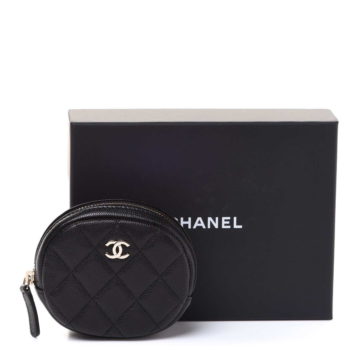 Chanel Caviar Quilted Zip Around Classic Coin Purse Black 8 of 8
