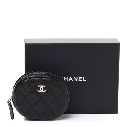 Chanel Caviar Quilted Zip Around Classic Coin Purse Black 8 of 8