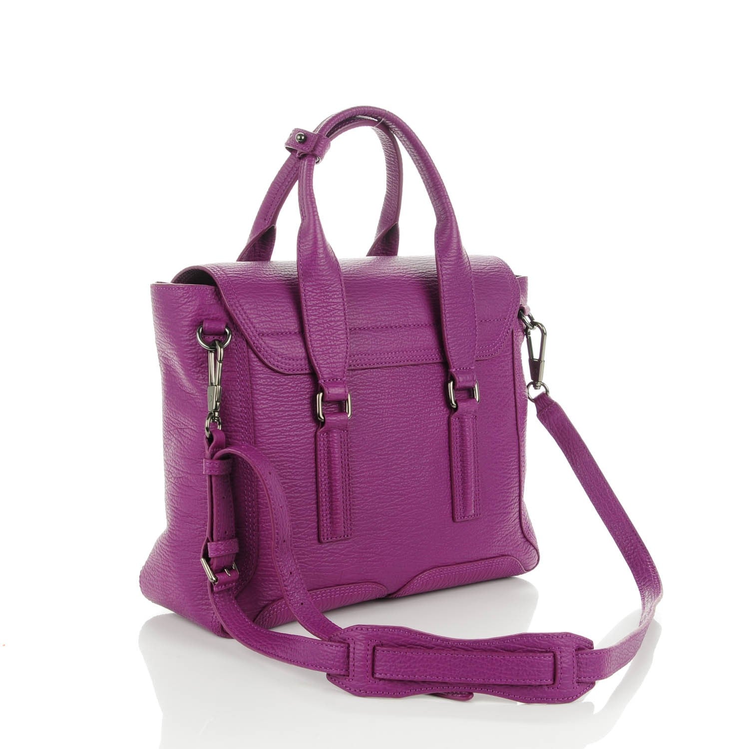 3.1 Phillip Lim 3.1 Textured Calfskin Medium Pashli Satchel Orchid 3 of 8
